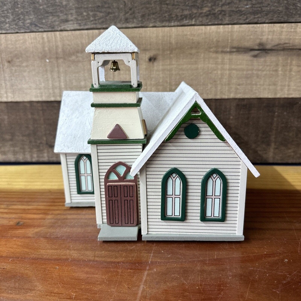 Wooden Musical Village Church School